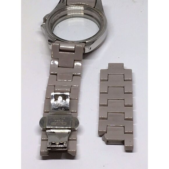 Michael Kors Ceramic Watch Bracelet Case Links Parts Band 18mm Purple A635 - Picture 4 of 7